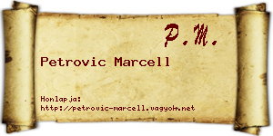Petrovic Marcell névjegykártya